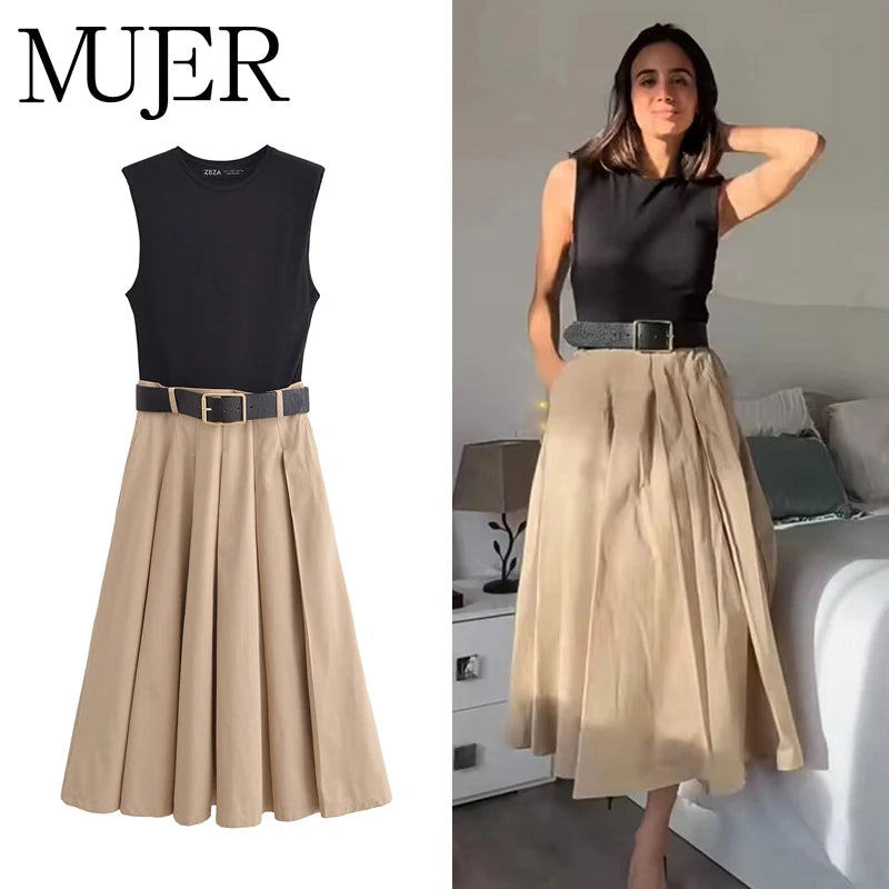 vestido feminino sem mangas vestido de verão