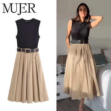 vestido feminino sem mangas vestido de verão